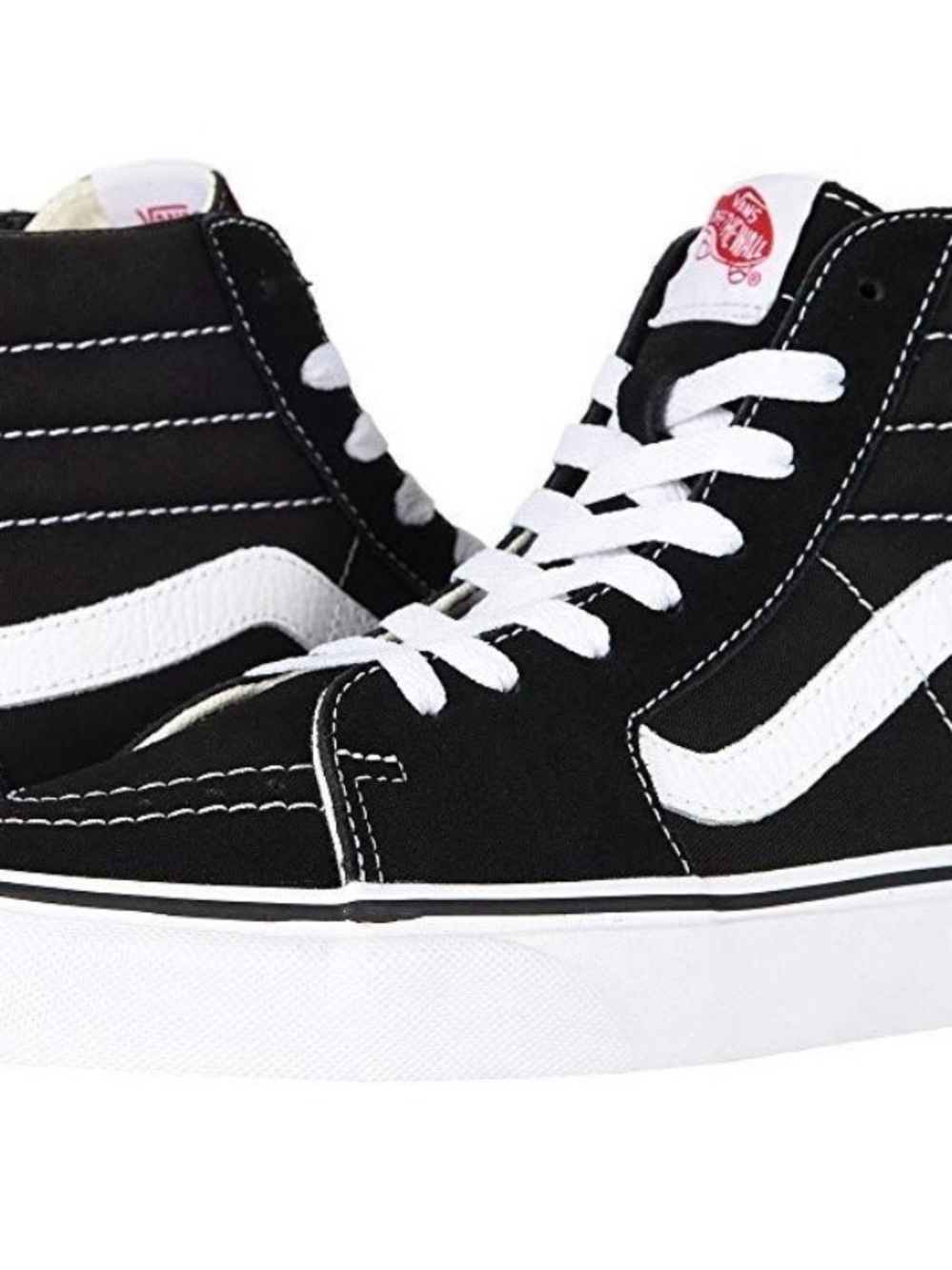 Vans Black and White Kids High-Top Skate Sneakers
